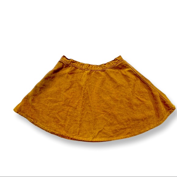 AMERICAN APPAREL women's size M tawny brown corduroy circle skirt - Picture 3 of 5